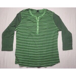 Chaps Women's Top Green Blue 3/4 Sleeve NWT Size XL USA Seller